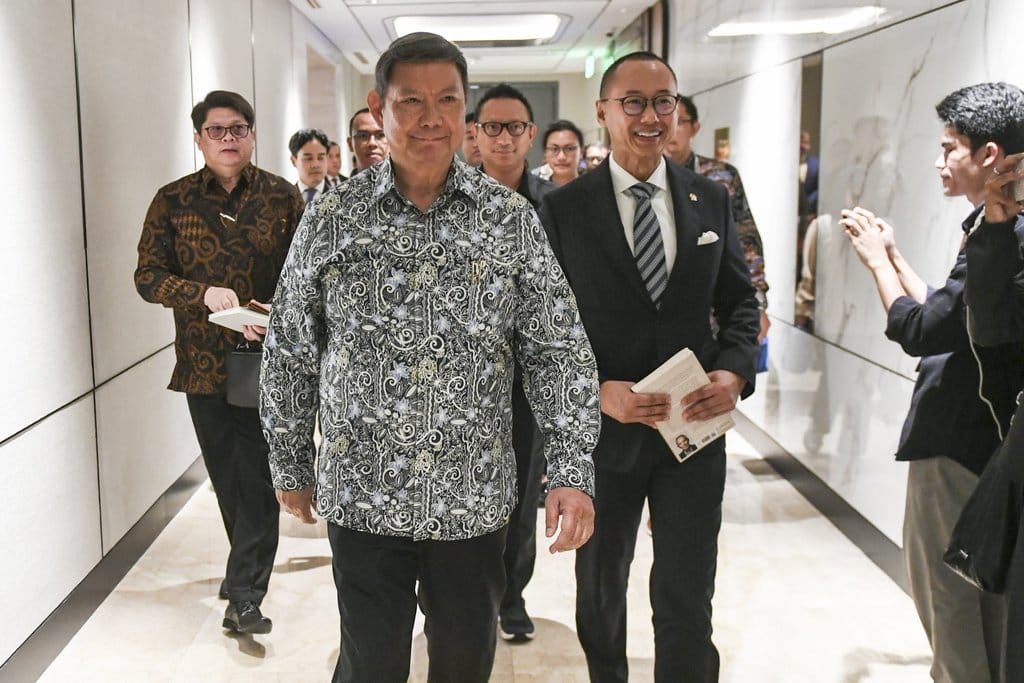 Pertemuan Tony Blair dengan Hashim Djojohadikusumo dan Eddy Soeparno 