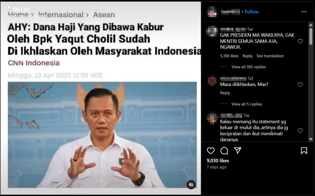 Periksa Fakta AHY Dana Haji