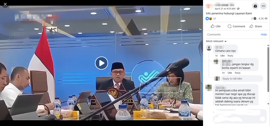 Periksa Fakta bantuan Pekerja Migran