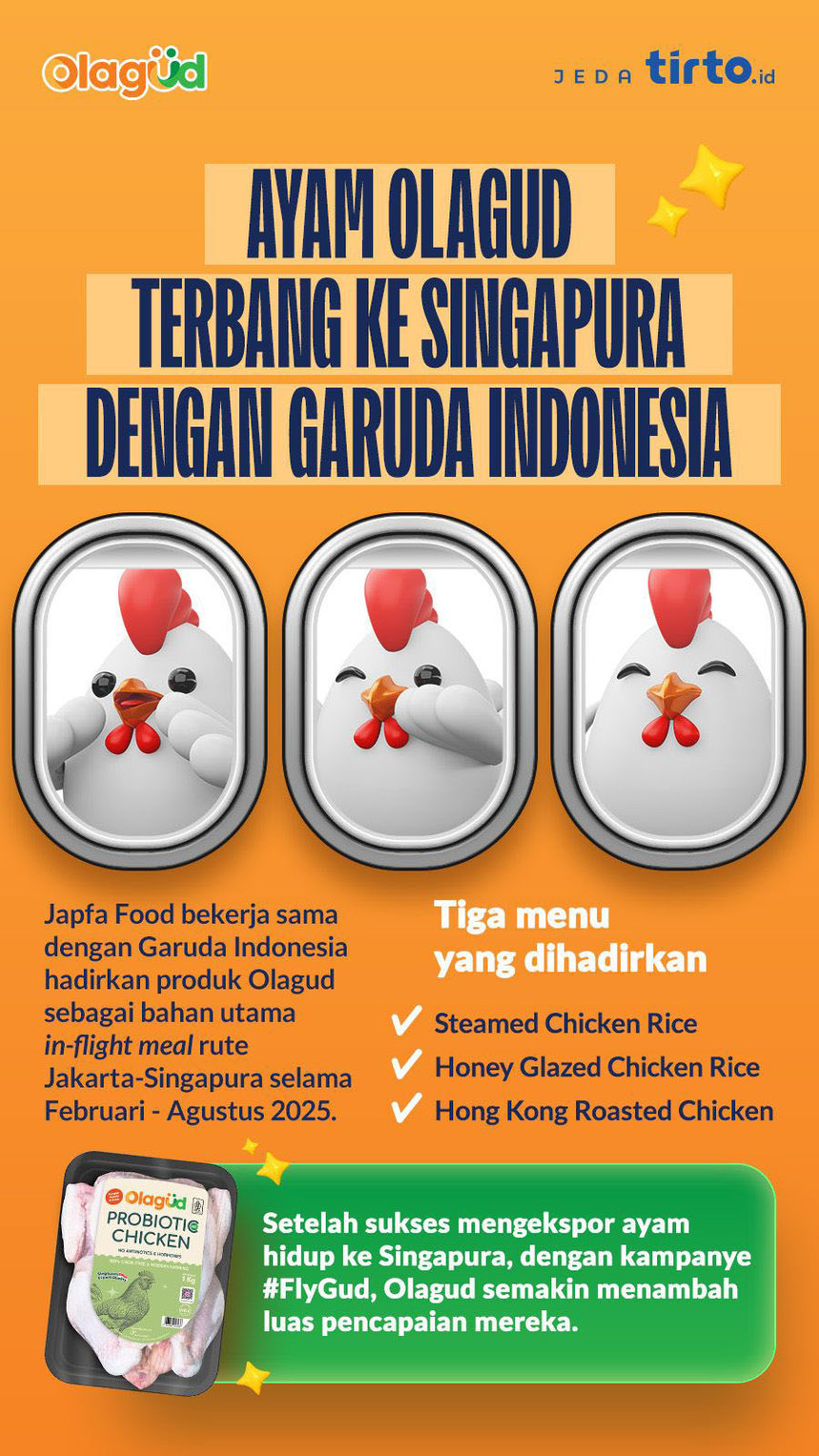 Ayam Olagud Terbang ke Singapura dengan Garuda Indonesia Ayam Olagud Terbang ke Singapura dengan Garuda Indonesia