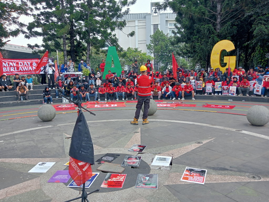 Aksi Buruh Di Bandung