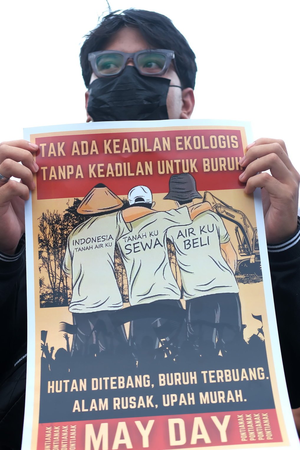 Aksi Hari Buruh Internasional di Pontianak