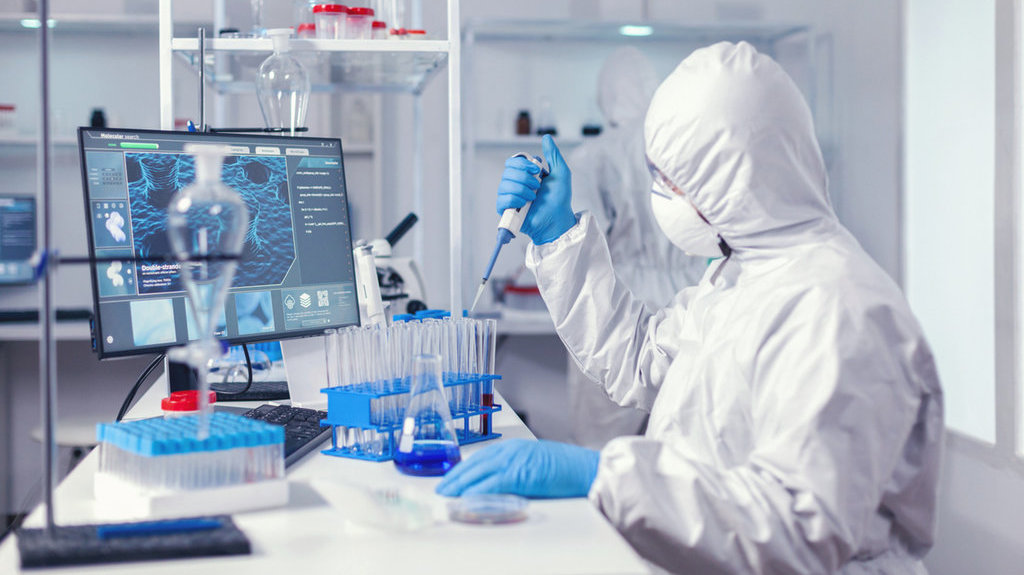 Ilustrasi bioteknologi, penelitian, tanaman transgenik. FOTO/iStockphoto Ilustrasi penelitian tanaman