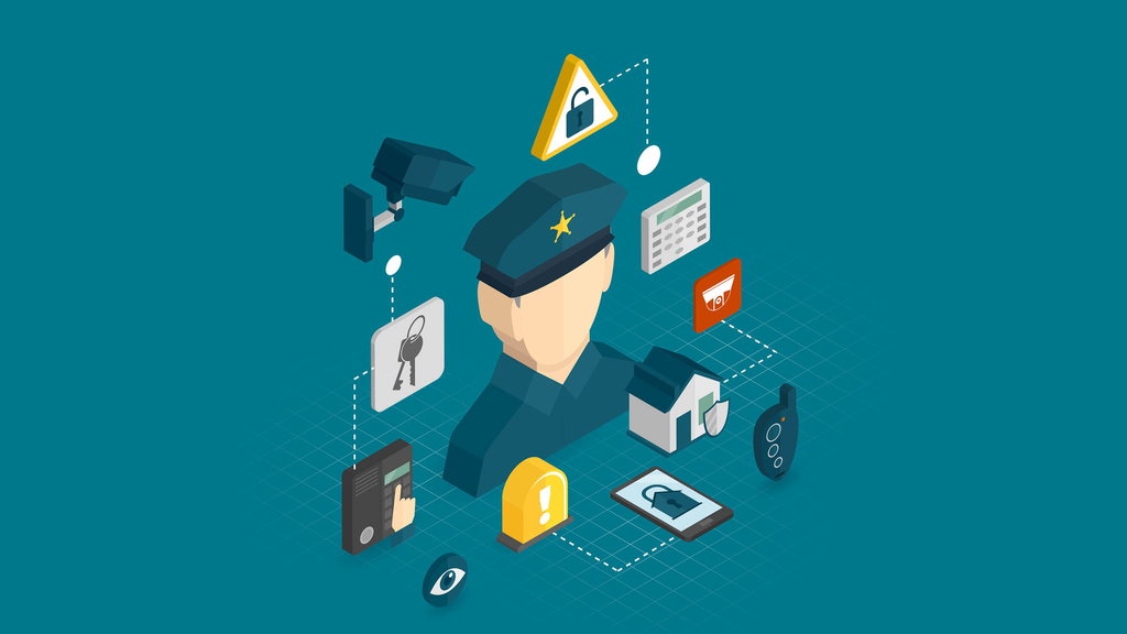 ilustrasi polisi di dunia maya. foto/istockphoto Ilustrasi Polisi Dunia Maya