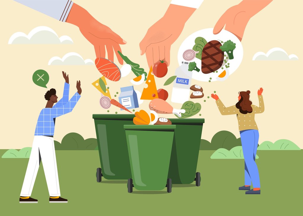 ilustrasi diet and food waste