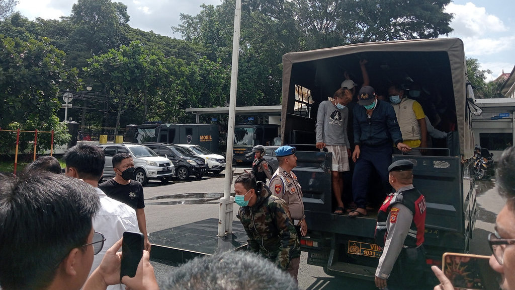 Polrestabes Bandung Lakukan Operasi Pemberantasan Premanisme 131 Orang diamankan. Senin (19/5/2025). Tirto.id/Firman Operasi Pemberantasan Premanisme