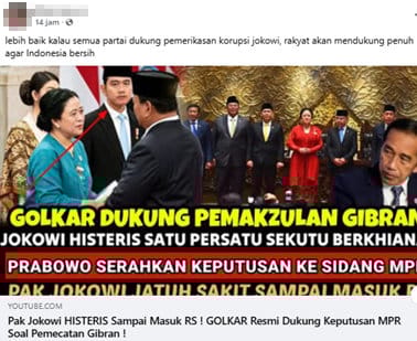 Periksa Fakta Golkar Dukung Pemakzulan Gibran