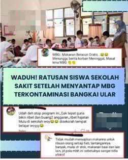 Periksa Fakta Siswa SD Keracunan MBG Terkontaminasi Ular