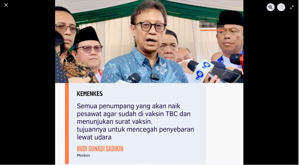 Periksa Fakta Pemerintah Wajibkan Vaksin TBC. foto/hotline periksa fakta tirto Periksa Fakta Pemerintah Wajibkan Vaksin TBC