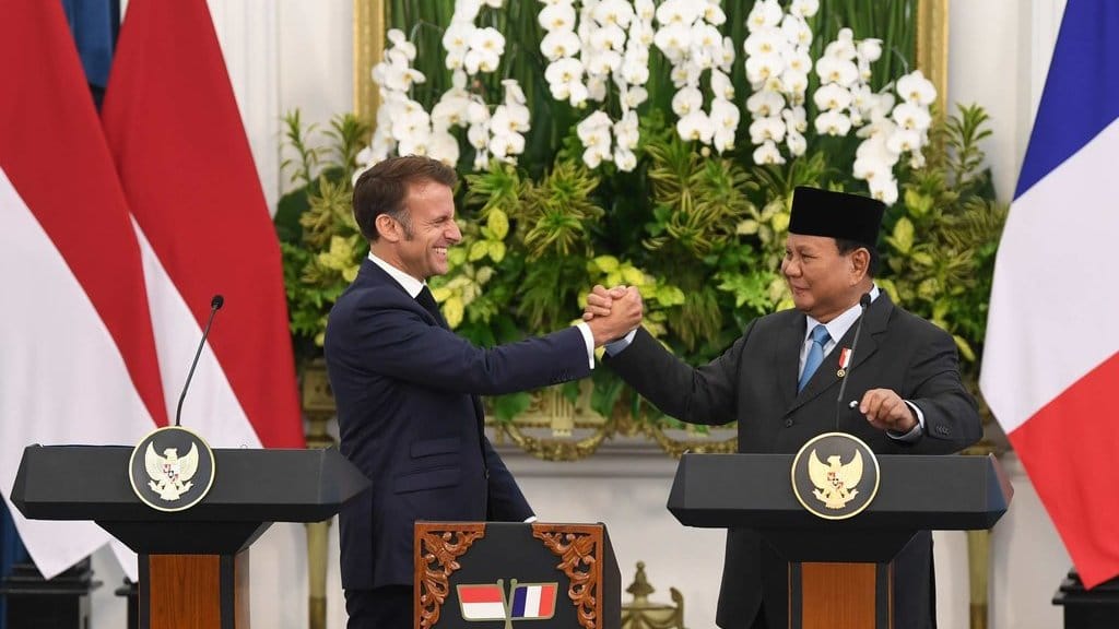 Pernyataan pers Presiden Prabowo dan Presiden Emmanuel Macron