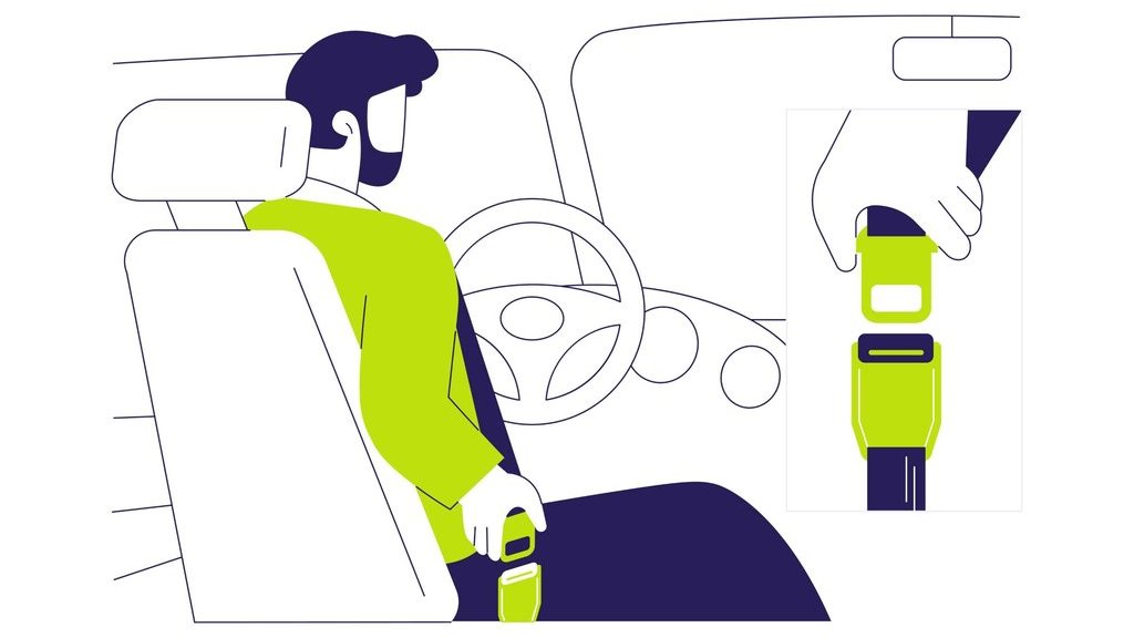 Ilustrasi Sabuk Pengaman pada mobil. foto/istockphoto Ilustrasi Sabuk Pengaman Mobil