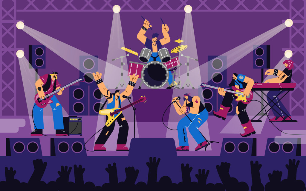 Ilustrasi stigma musik metal