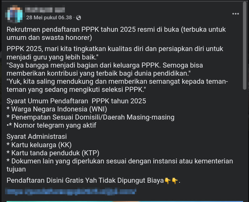 Periksa Fakta rekrutmen PPPK 2025. foto/hotline periksa fakta tirto Periksa Fakta rekrutmen PPPK 2025
