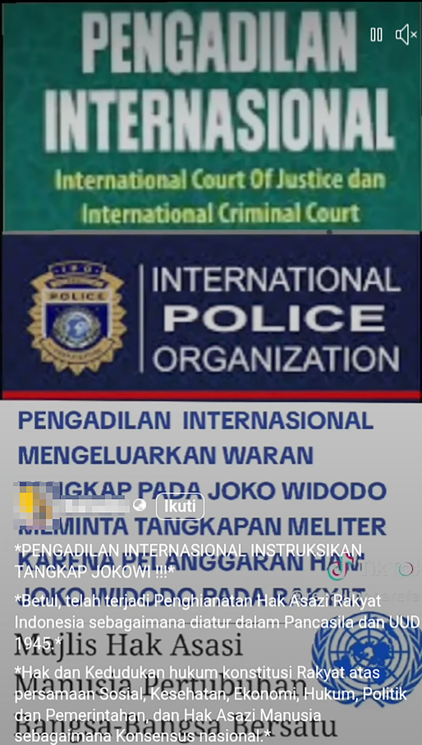 Periksa Fakta Hoaks Jokowi Ditangkap ICC