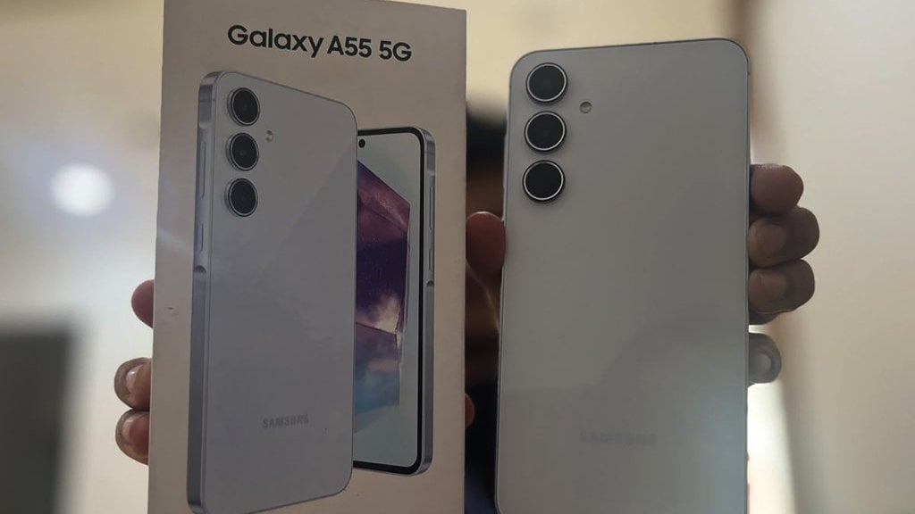 Samsung Galaxy A55 5G. (ANTARA/ Putri Hanifa) Samsung Galaxy A55 5G