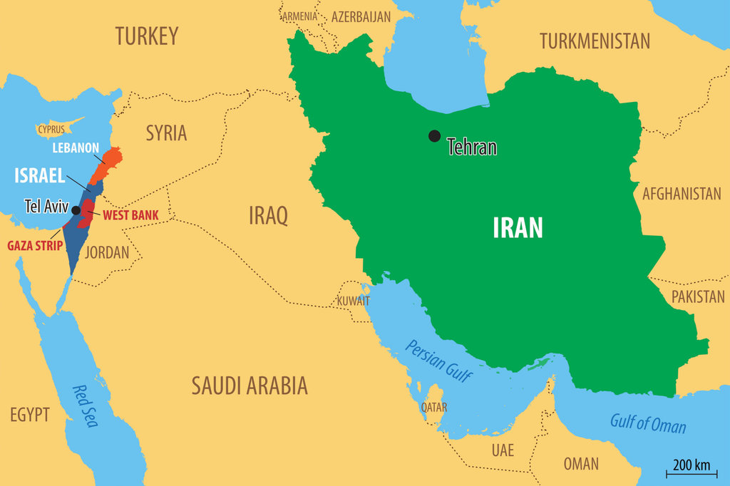 Peta Iran-Israel