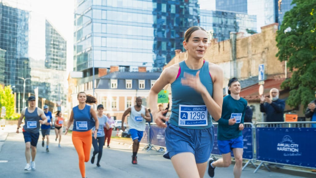 Ilustrasi lomba lari marathon