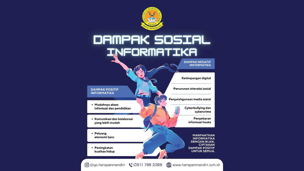 Poster Dampak Sosial Informatika. instagram/yp.harapanmandiri Poster Dampak Sosial Informatika