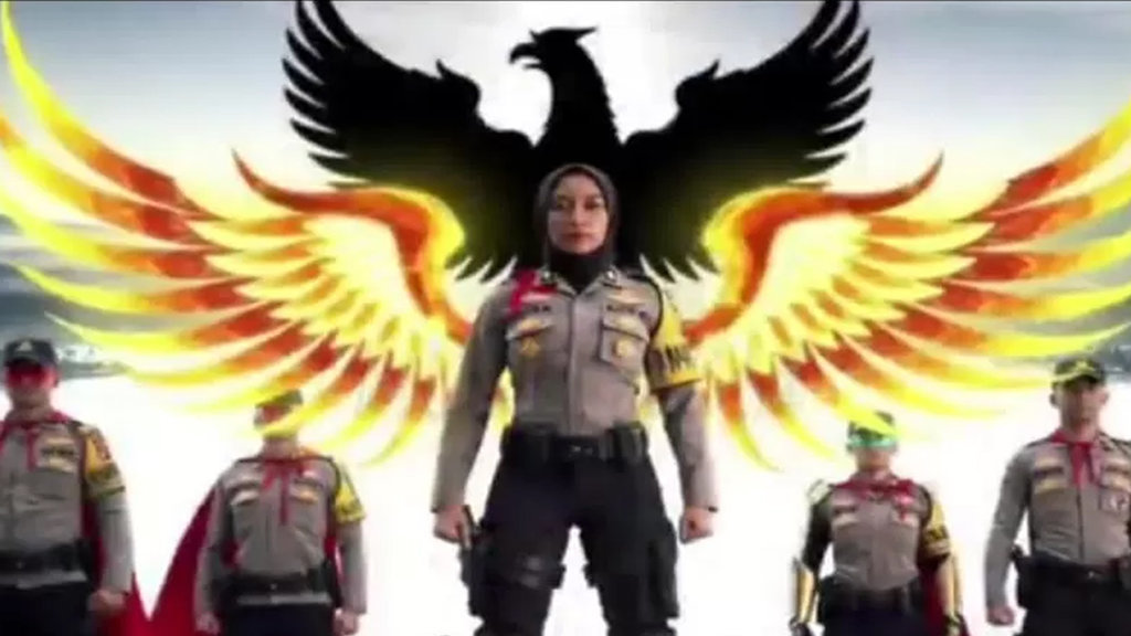 Video AI tentang polisi yang disebut pahlawan. (Sumber: X@DivHumas_Polri) Video AI Polisi Pahlawan
