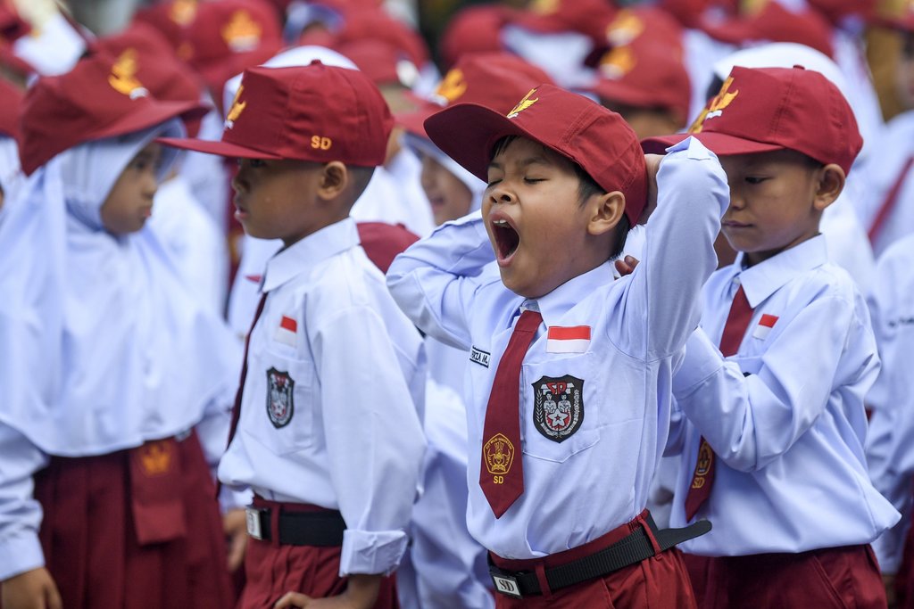 Hari pertama sekolah tahun ajaran baru di Samarinda