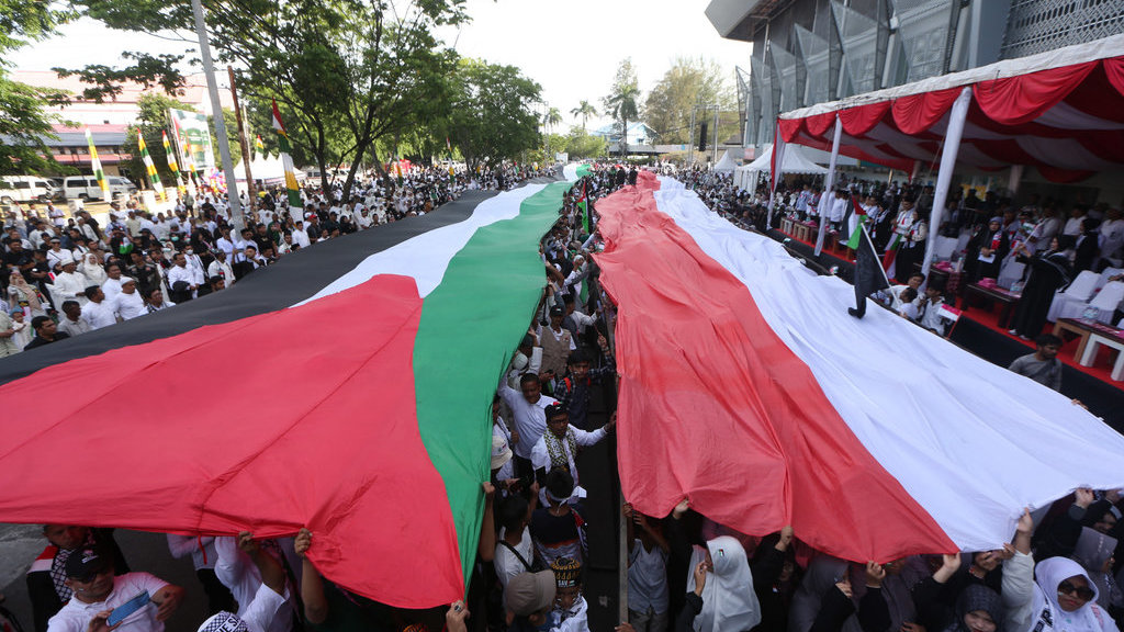 Aksi bela Palestina di Banda Aceh