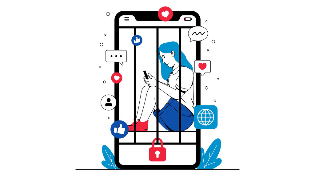 ilustrasi dumb phone. foto/istockphoto ilustrasi dumb phone