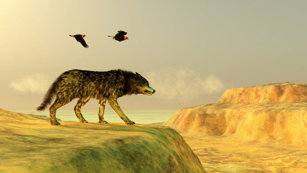 Ilustrasi dire wolf. FOTO/iStockphoto Ilustrasi dire wolf
