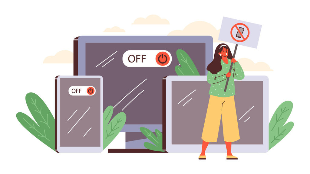 Ilustrasi Digital Detox