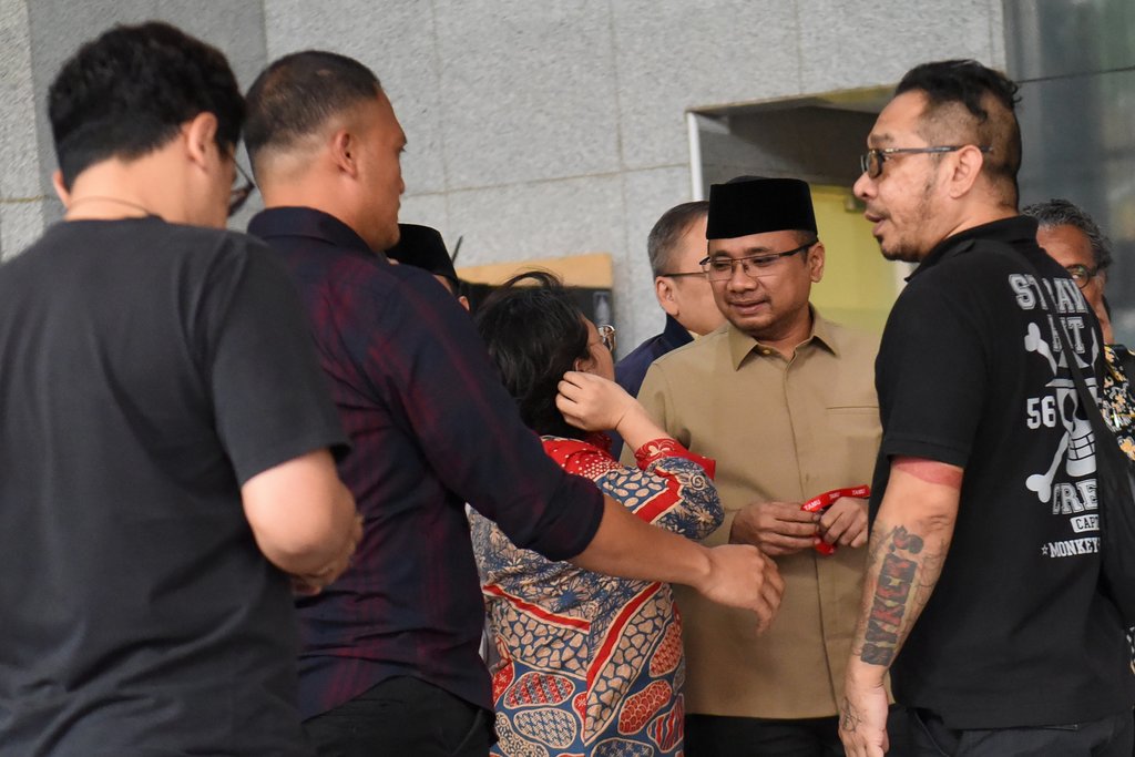 Yaqut Cholil Qoumas usai jalani pemeriksaan di KPK