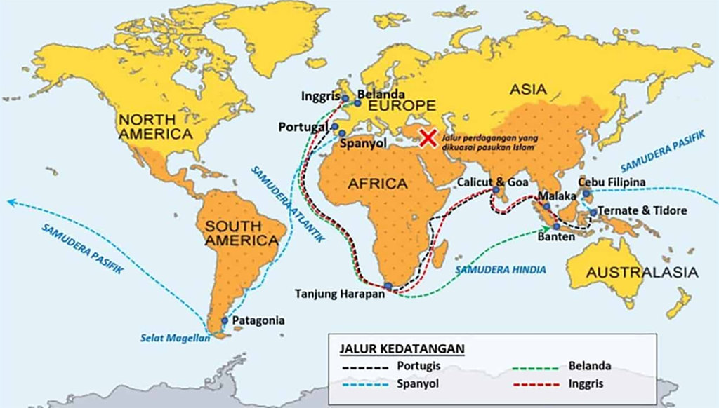 Gambar Kedatangan Bangsa Spanyol Ke Indonesia
