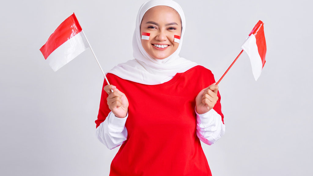 Ilustrasi Gen Z di Hari Pahlawan. foto/istockphoto outfit 17 agustus hijab