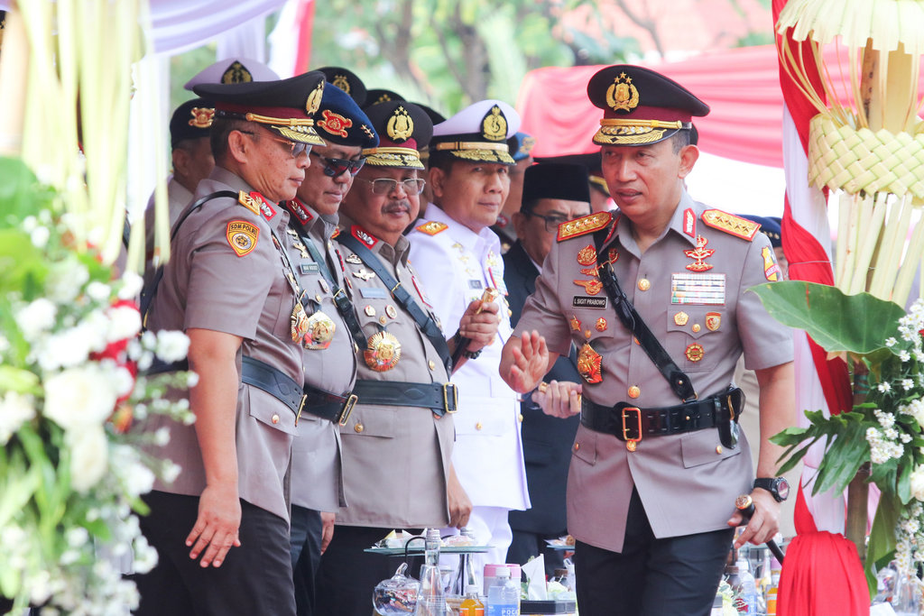 Upacara Hari Juang Polri di Surabaya