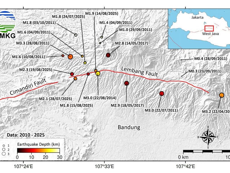 Lokasi Sesar Lembang Pusat Gempa & Jalurnya di Mana Saja?