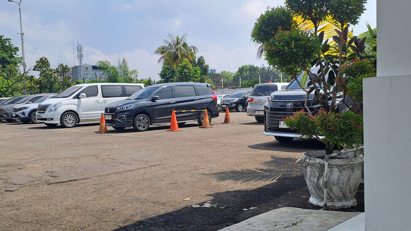 Lokasi TKP penculikan Kepala Kantor Cabang Pembantu (KCP), Mohamad Ilham di pusat perbelanjaan Lotte Grosir, Pasar Rebo, Ciracas, Jakarta Timur, pada Jumat (22/8/2025). tirto.id/M. Irfan Al Amin TKP Penculikan Kepala Cabang BRI