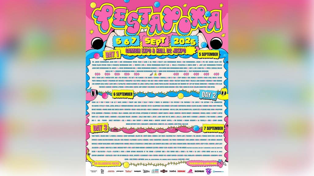 Poster Line Up Pestapora 2025