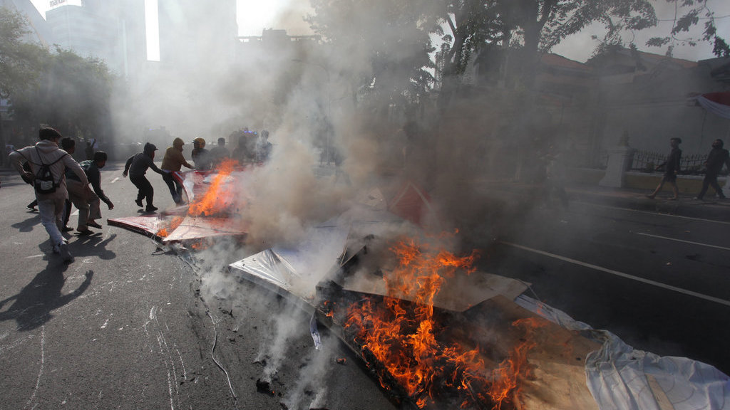 Unjuk rasa kasus tewasnya Affan Kurniaawan di Surabaya