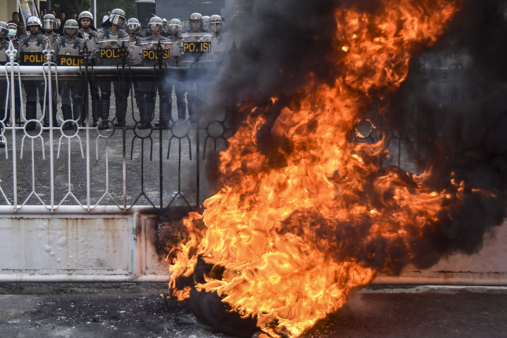 Aksi unjuk rasa di Ciamis