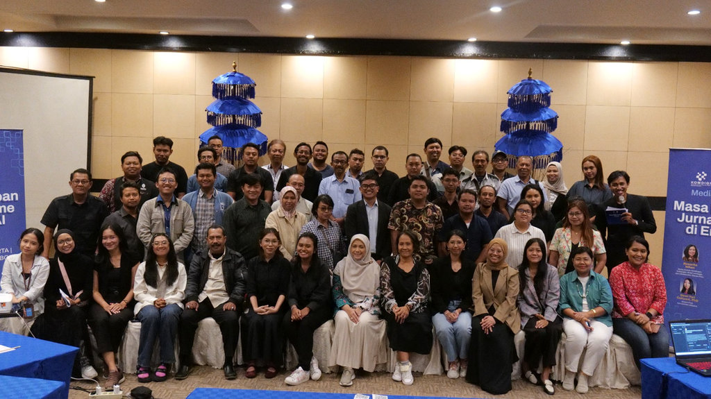Peserta acara Media Talks 'Masa Depan Jurnalisme di Era AI' yang digelar oleh Direktorat Ekosistem Media Kementerian Komdigi dan Dewan Pers di Aston Denpasar, Bali, Selasa (9/9/2025). FOTO/Doc. Komdigi Header Komdigi