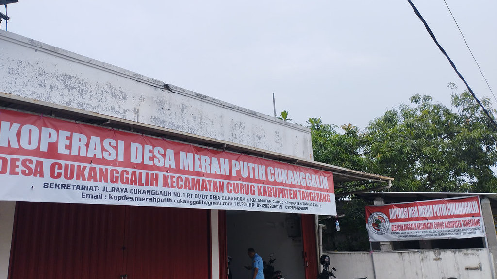 Sekretariat Koperasi Merah Putih Desa Cukanggalih Kecamatan Curug, Kabupaten Tangerang. tangerang update/Rhomi Ramdani Koperasi Merah Putih Desa Cukanggalih
