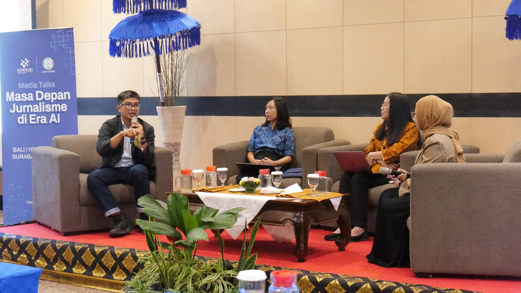 Media Talks: Masa Depan Jurnalisme di Era AI yang diselenggarakan oleh Komdigi dan Dewan Pers di Aston Denpasar, Bali, pada 9 September 2025 (tirto.id/Nadhi) Media Talks Masa Depan Jurnalisme
