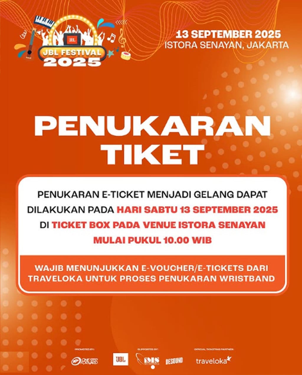 Poster Info Penukaran Tiket JBL Festival