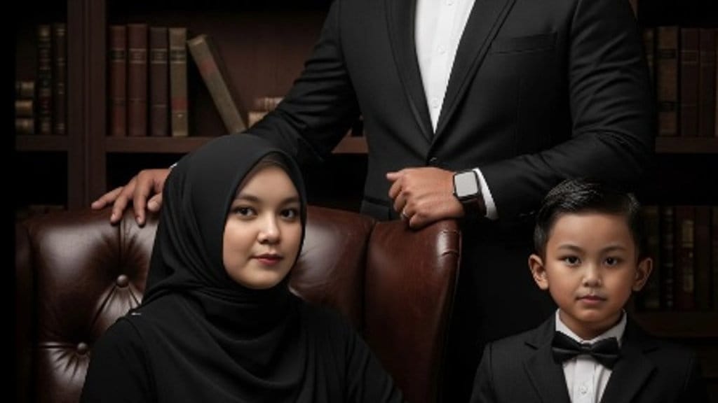 Hasil generaor AI, Gemini AI Foto keluarga. FOTO/Gemini AI Gemini AI Foto keluarga