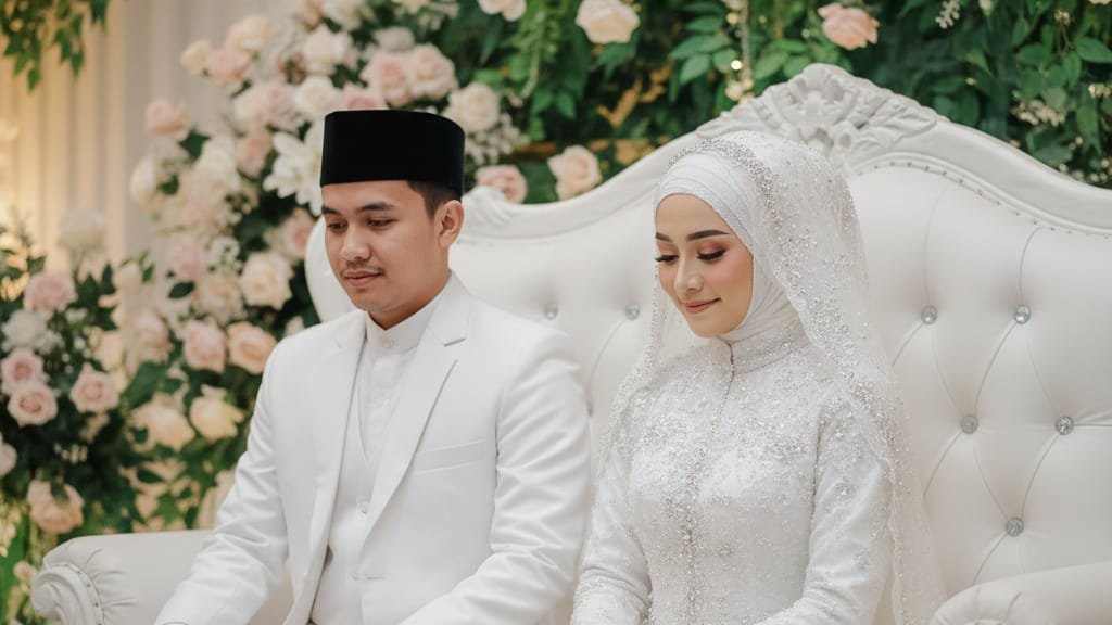 Pernikahan Tradisional dari Gemini. foto/Google Gemini AI Pernikahan Tradisional dari Gemini