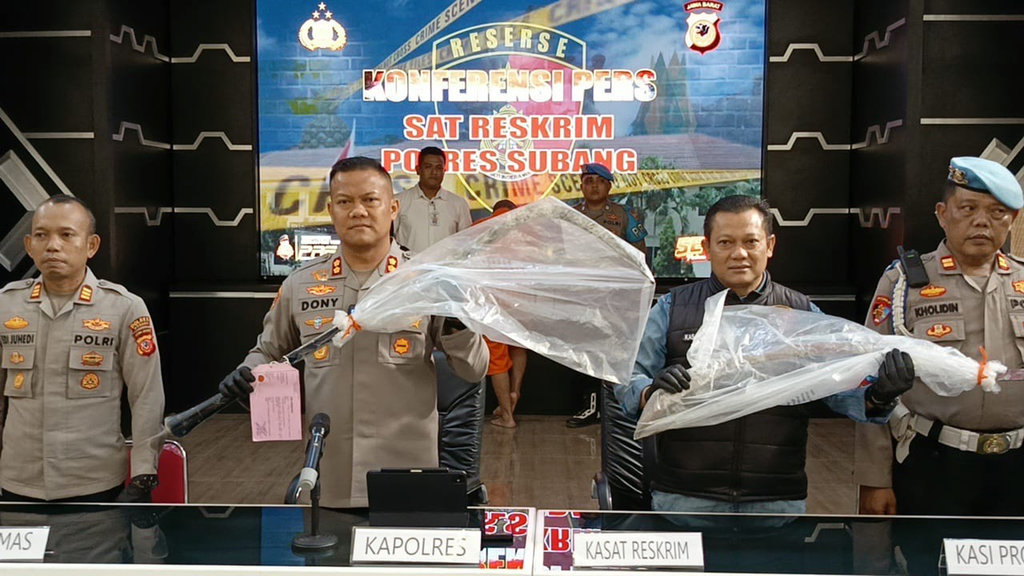 Wajah pelaku utama pembacokan saat tawuran yang menewaskan pelajar Indramayu. (Foto: Subang Info / Ahya Nurdin) Kasus Tawuran Berdarah di Jalur Pantura Subang