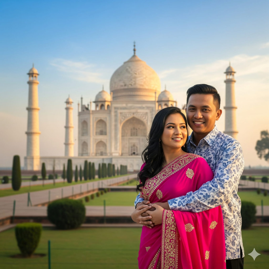 Hasil Generaor AI, Gemini AI Foto Liburan ke Luar Negeri. FOTO/Gemini AI Gemini AI Foto Liburan ke Luar Negeri