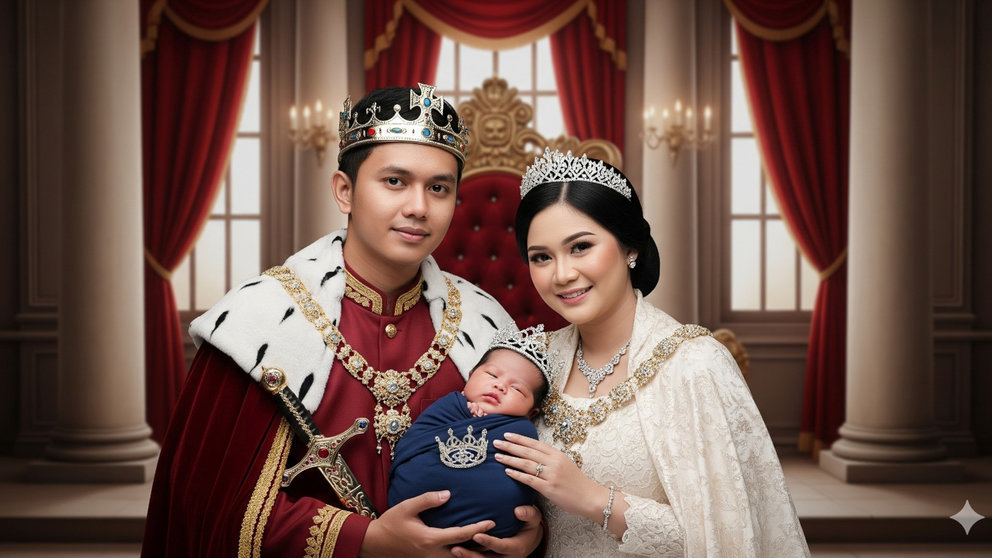 Hasil Generator AI, Gemini AI Foto Studio Bayi. FOTO/Gemini AI Prompt AI Foto Studio Bayi