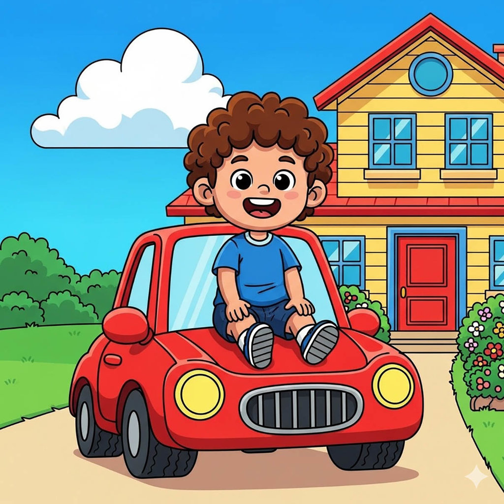 Prompt ai foto di mobil depan rumah. foto/Google Gemini AI Prompt ai foto mobil depan rumah