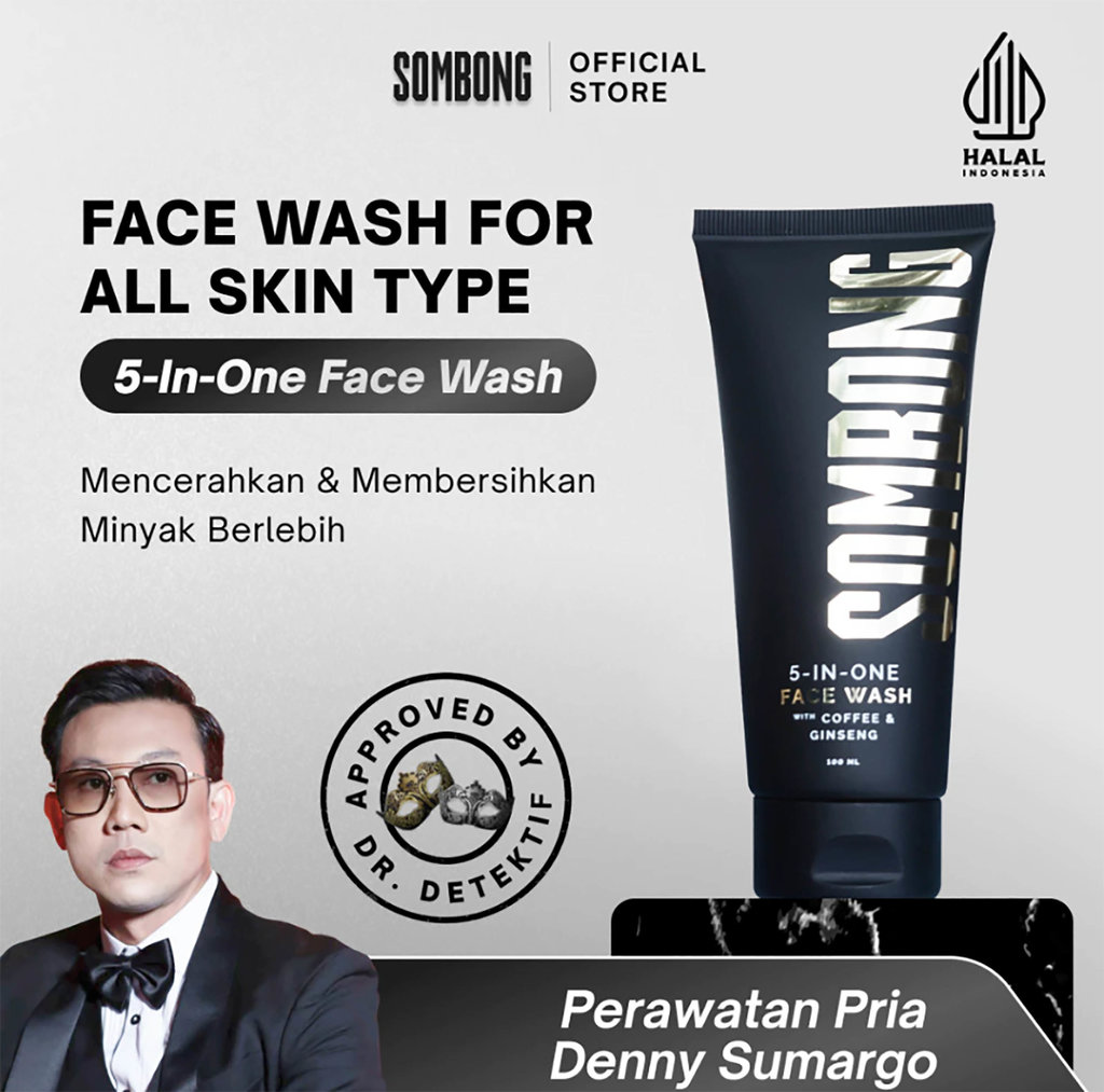 Sombong 5 in-1 face Wash. Foto/Sombong Official Store Sombong 5 in-1 face Wash