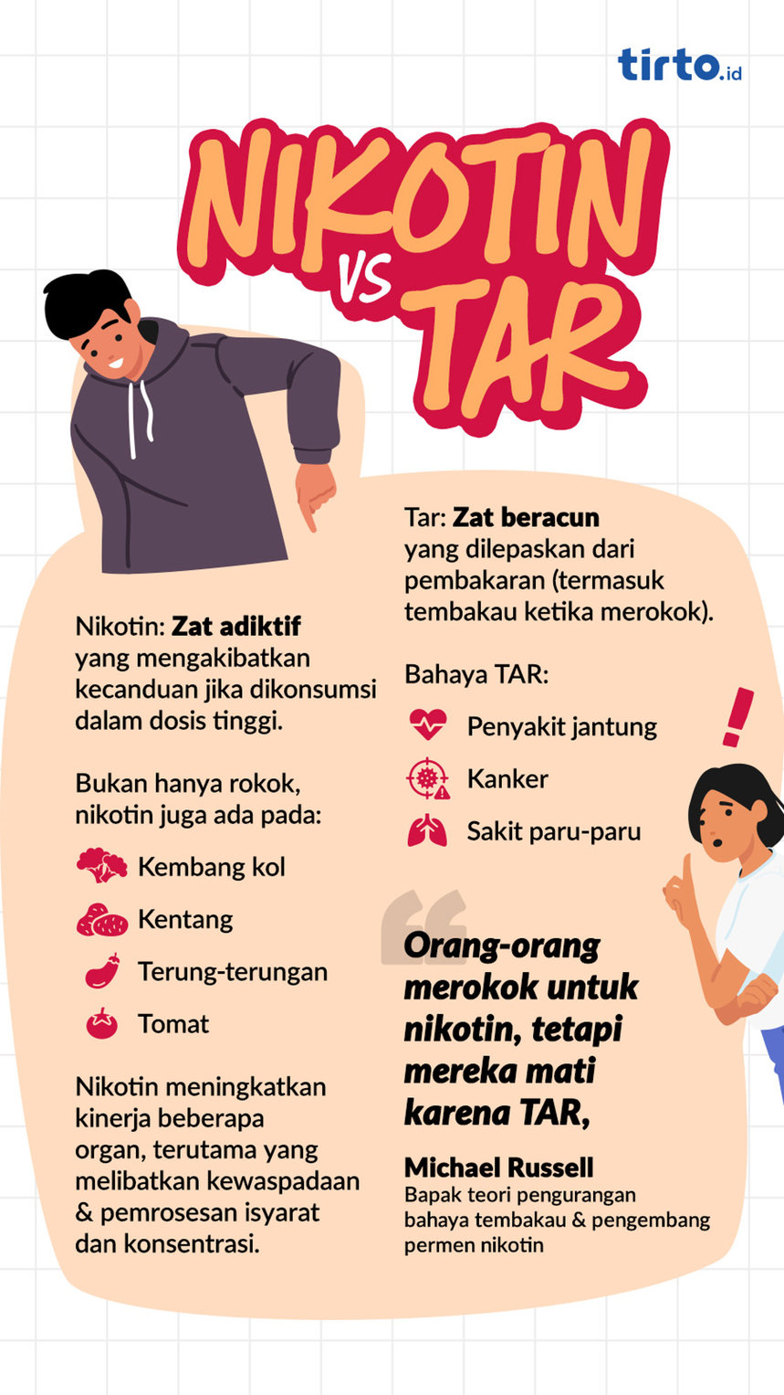 Infografik NIKOTIN vs TAR