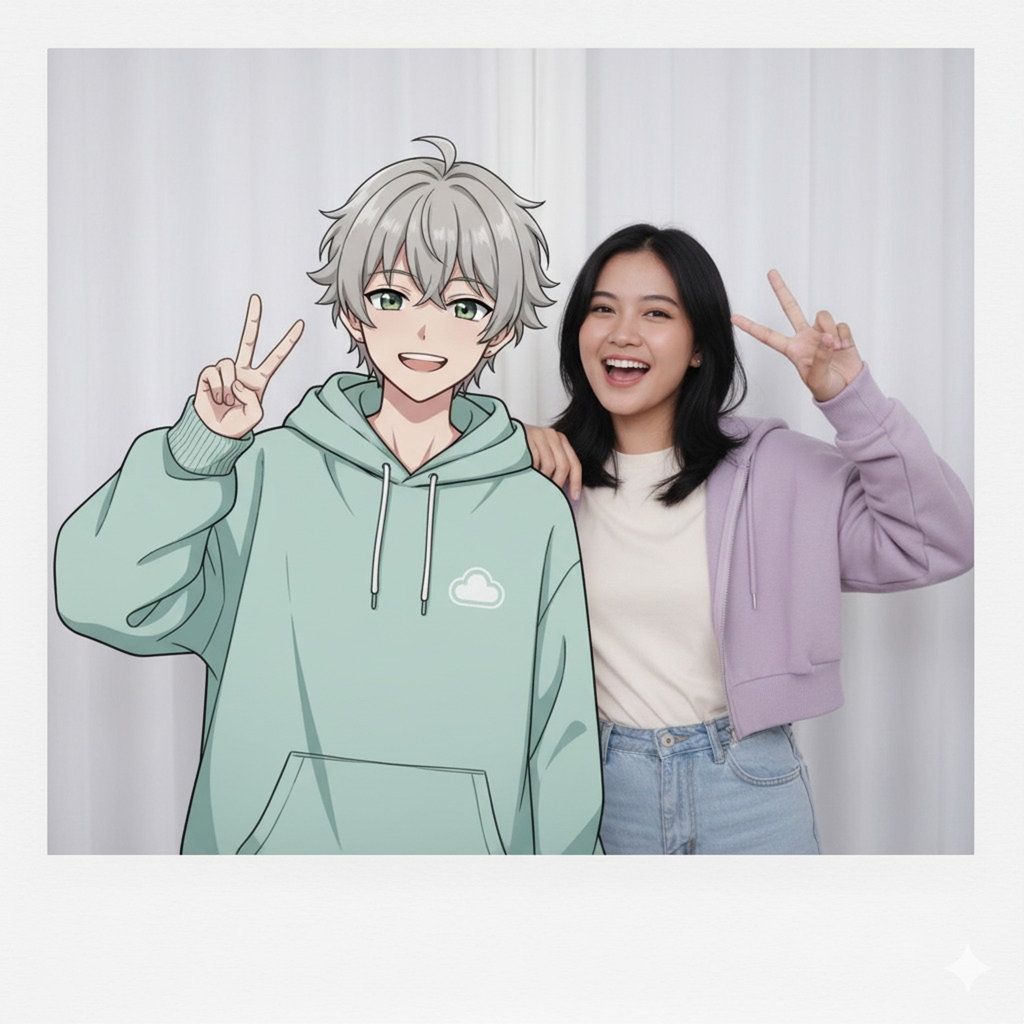 Hasil Generator AI, Gemini AI Foto bersama Action Figure. FOTO/Gemini AI Prompt Gemini AI Foto Action Figure